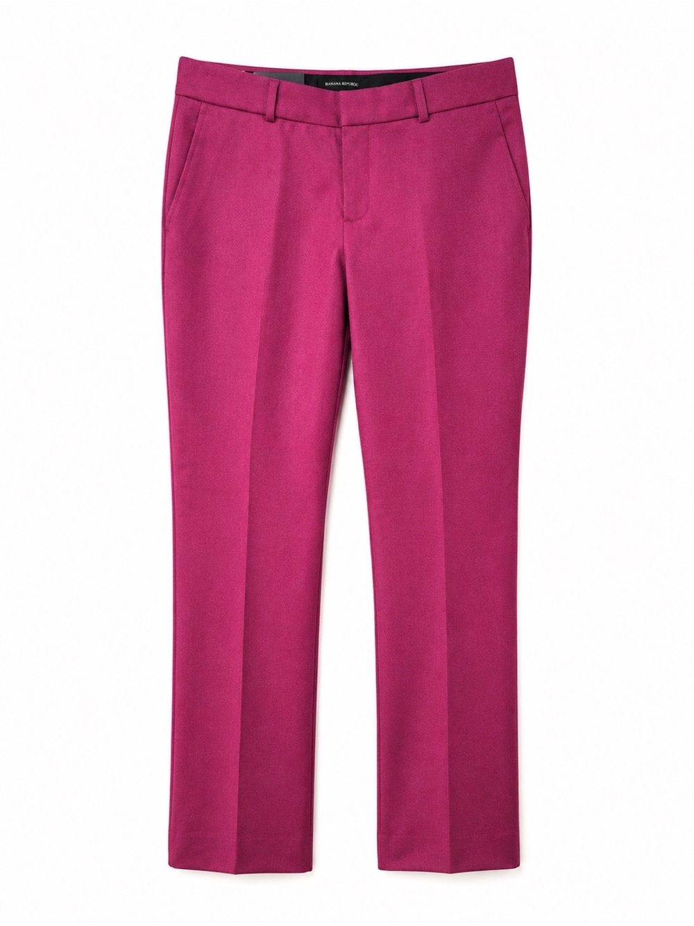Banana Republic Ryan Slim Straight Pants Magenta Wool Blend Size 6 Short